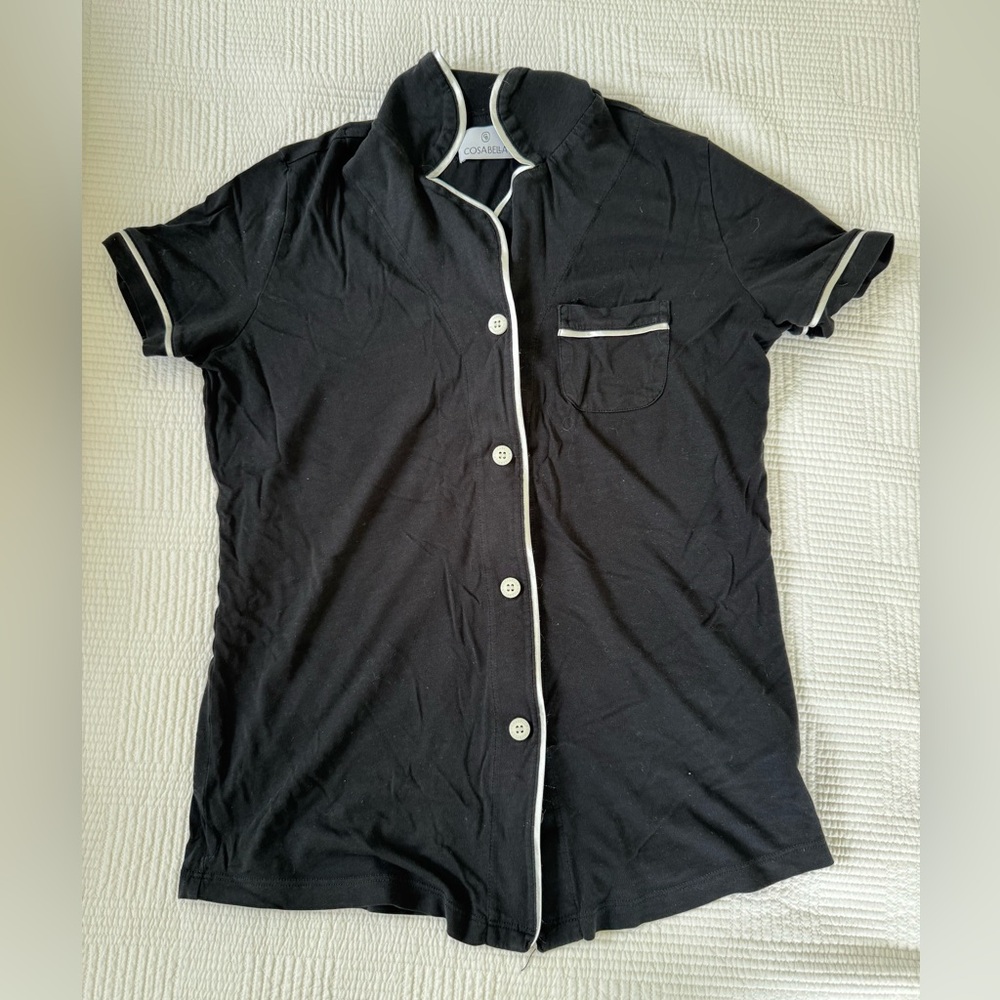 Cosabella Bella Black PJ Top XS - like new!